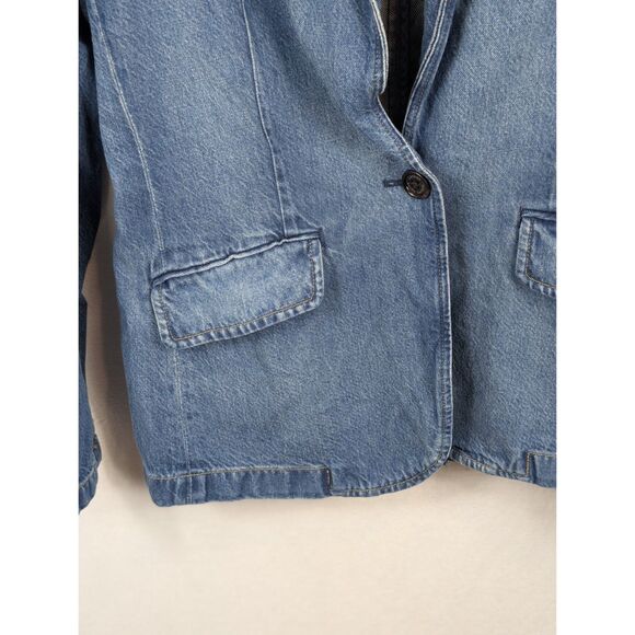 Lauren Ralph Lauren Denim Blazer Blue Women's Size 4 - Picture 6 of 15